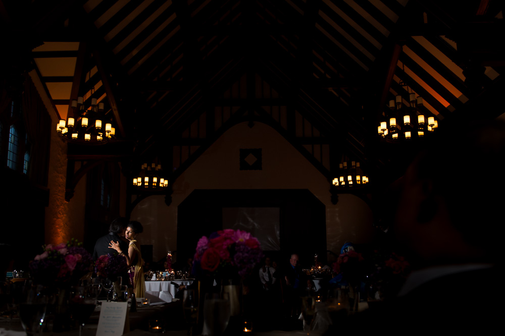 Beautifully lit first dance.